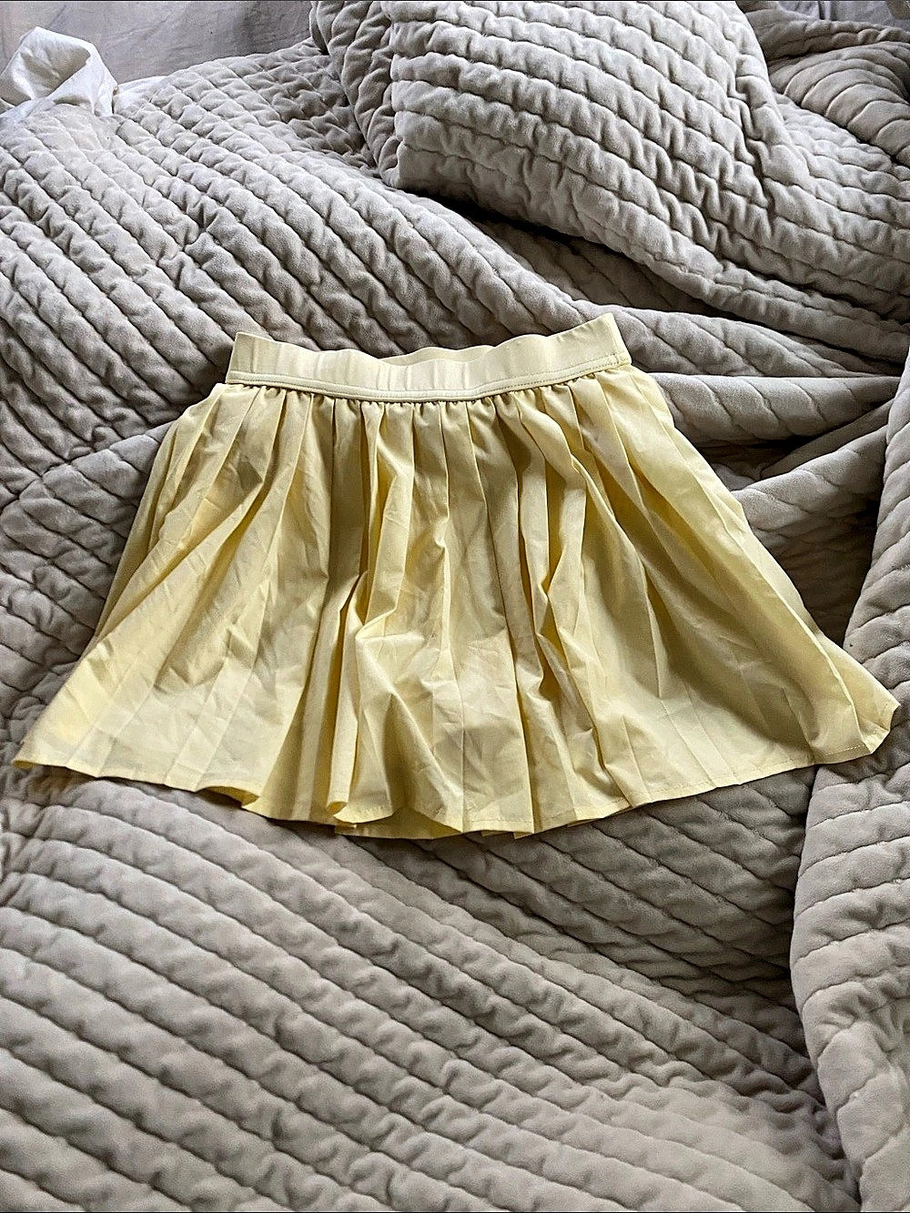 No Boundaries Pleated Tennis Skort in Yellow Size xxs